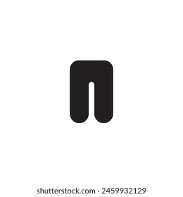 Logo letter n classic unique abstract with blank background