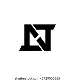 Logotipo de la letra N combinaba dos flechas en el espacio negativo