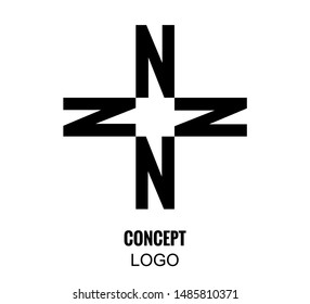 Logo from the letter N. Logo concept. Simple form.
