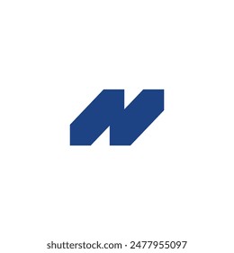 Logo letter N design with blank background