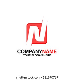 Logo Letter N Design Vector