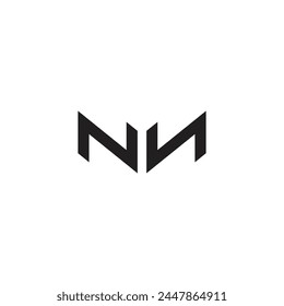 Logo letter N double sport style luxury with blank background