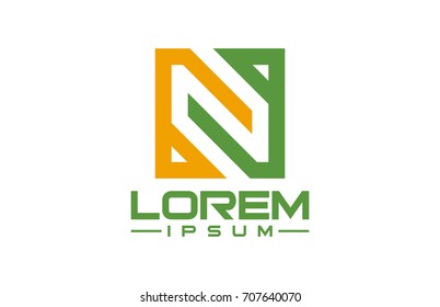 logo letter n flat simple