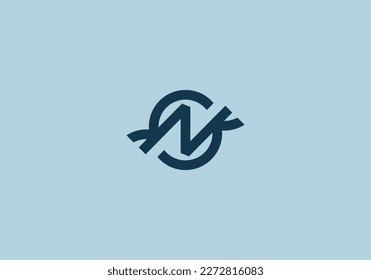 Letra con logotipo N y K, logotipo con círculo simple N y K, único, moderno, minimalista. Icono del vector de identidad empresarial.