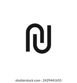 Logo letter N lowercase with blank background