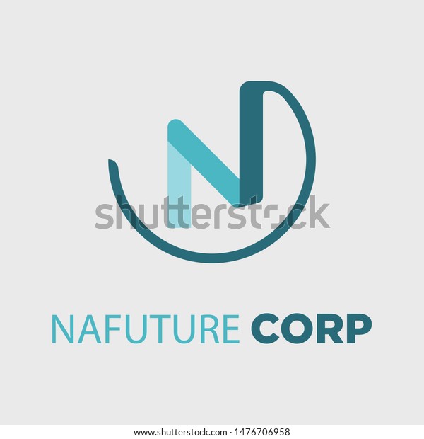 Logo Letter N Minimalist Logotype Stamp Stock Vector Royalty Free