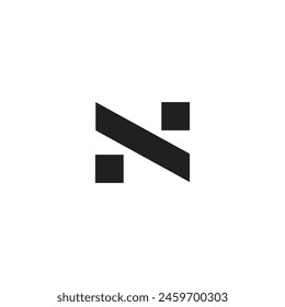 Logo letter N minimalist luxury with blank background