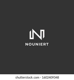 Logo Letter N Monogram Design, Unique Shape Initial N.