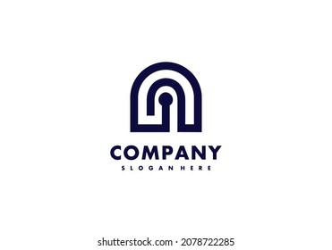 Logo Letter N Network Vector Illustration Template With Elegant Design Good For Any Industry