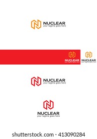 logo with the letter n stylized as lightning, energy and electricity logotype