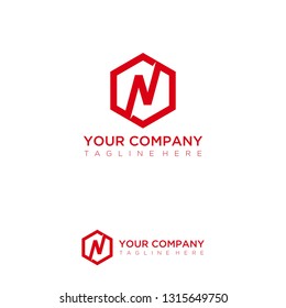 logo with the letter N, telecommunications logotype, stamp and icon, sports, gym, circle, and ellipse - Vector