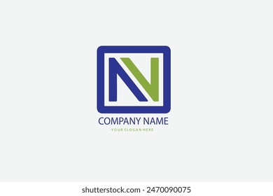 logo letter N and U with unique designs