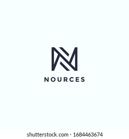 letra de logotipo N con un diseño único