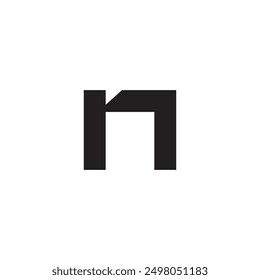 Logo letter N unique design with blank background