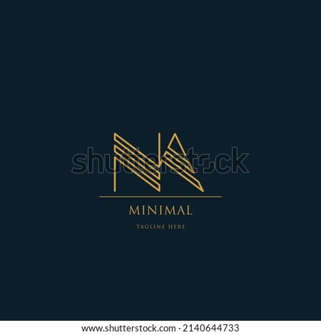 logo letter NA with unique designs