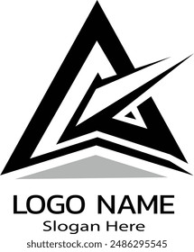 Logo letter name  on white background 