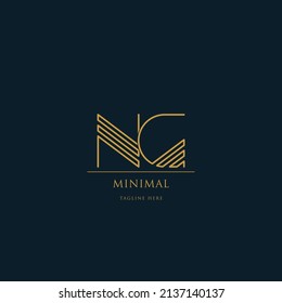 letra de logotipo NG con diseños únicos