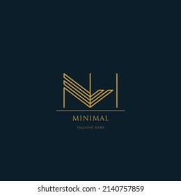 logo letter NH with unique designs