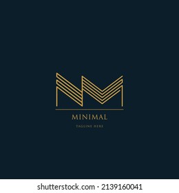 logo letter NM with unique designs