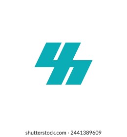 Logo letter NN blue design template element with blank background
