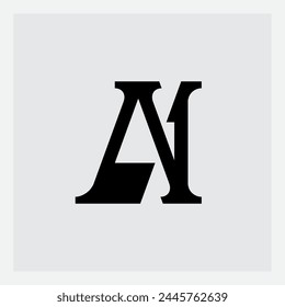 Logo with letter A and number one. A1 - logotype.