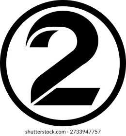 logo letter number2 on white background
