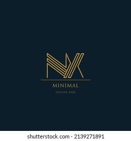 letra de logotipo NX con diseños únicos