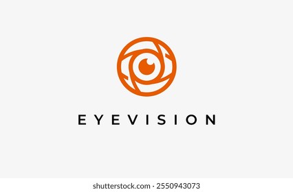 Letra de logotipo O e visão ocular. Digital, visual com conceito moderno e minimalista. Arquivo editável.