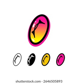 Logo letter O, graffiti alphabet font, set of four different art symbol for your brand name design, vector illustration 10 EPS