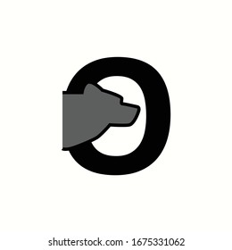 Logo-Buchstabe o mit Symbol-Vektorillustration-Design