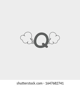 logo letter o with icon smoke vector design