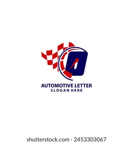 logo letter o with icon Speedometer vector design
