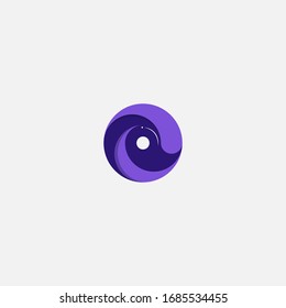 letra de logotipo O con un diseño sencillo