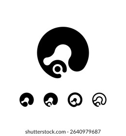 Logo Letter O, trendy modern alphabet font, set of five different letter o for your brand name design, vector illustration 10 EPS