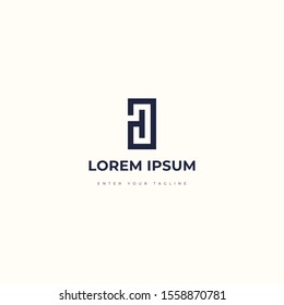 Logo Letter OJ, Simple Monogram Design With Initial O + J.