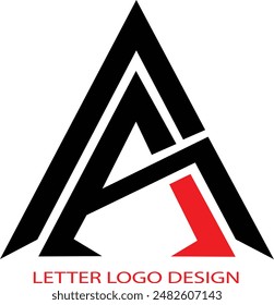 Logo-Buchstabe A auf weißem Hintergrund