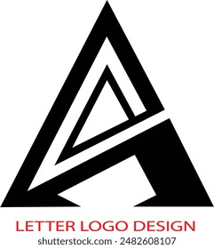 Logo-Buchstabe A auf weißem Hintergrund
