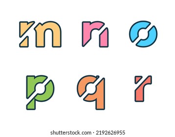 Logo Letter Outline Style Stock Vector (Royalty Free) 2192626955 ...