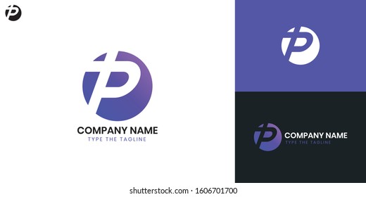 Logo Letter P - All elements on this template are editable with vector software.