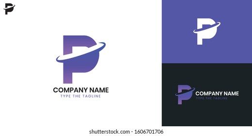 Logo Letter P - All elements on this template are editable with vector software.