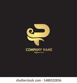 
logo letter P with creative and colorful