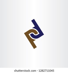 logo letter p and d icon logotype vector 