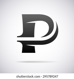 Logo for letter P. Design template