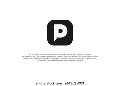logo letra p monograma logo