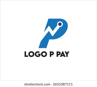 logo letter p for payment finance company