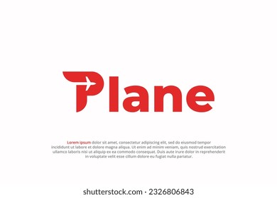 logo letter p plane aircraft fly