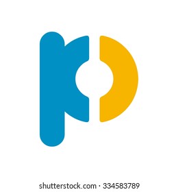 logo of letter p. logo template.
