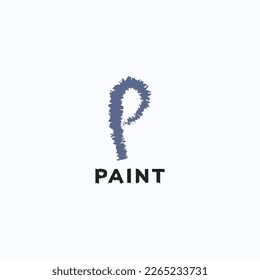 Logo of a letter in paint style.