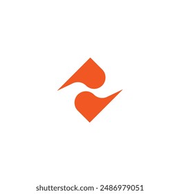 Logo letter PD unique design with blank background