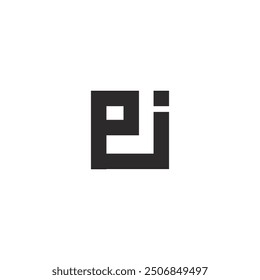 Logo letter PI unique design with blank background